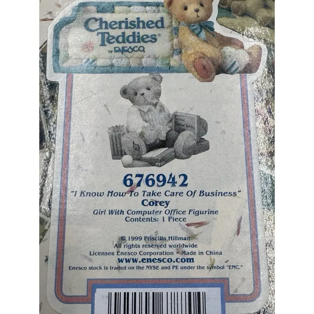 1999 CHERISHED TEDDIES Corey I Know How To Take Care Of Business 676942 Enesco